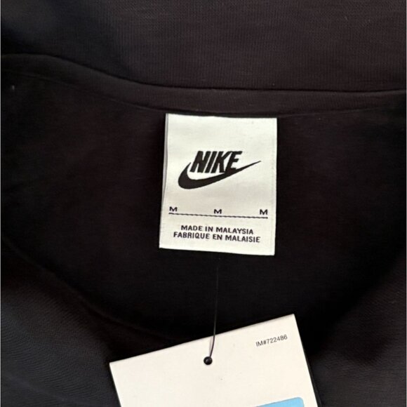 Nike Womens Pheonix Fleece Sweatshirt-Black-M-NWT - Picture 3 of 5